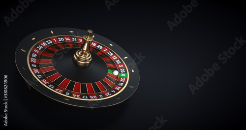 Photography Modern Black Roulette Wheel