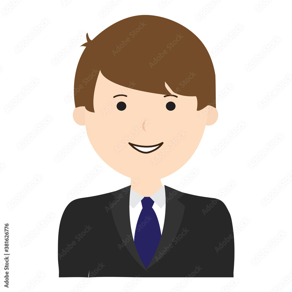 Man Avatar Business Smile Cartoon Illustration Vector Man Avatar Business Smile Cartoon Illustration Vector