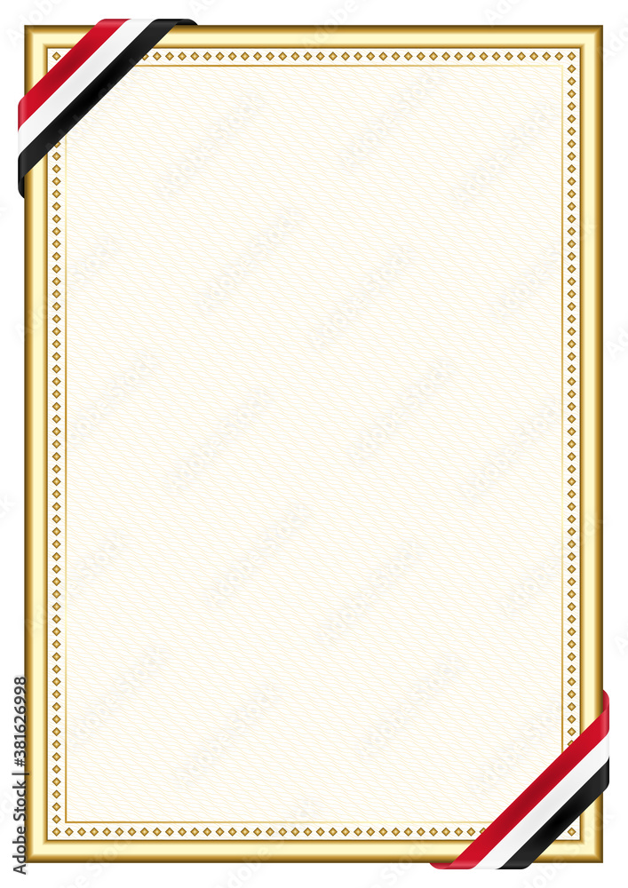 Vertical  frame and border with Syria flag