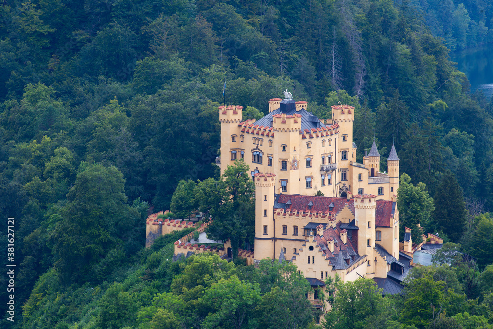Hohenschwangau Castle, Alpsee, Schwangau near Füssen, Allgäu, Upper Bavaria, Bavaria, Germany, Europe