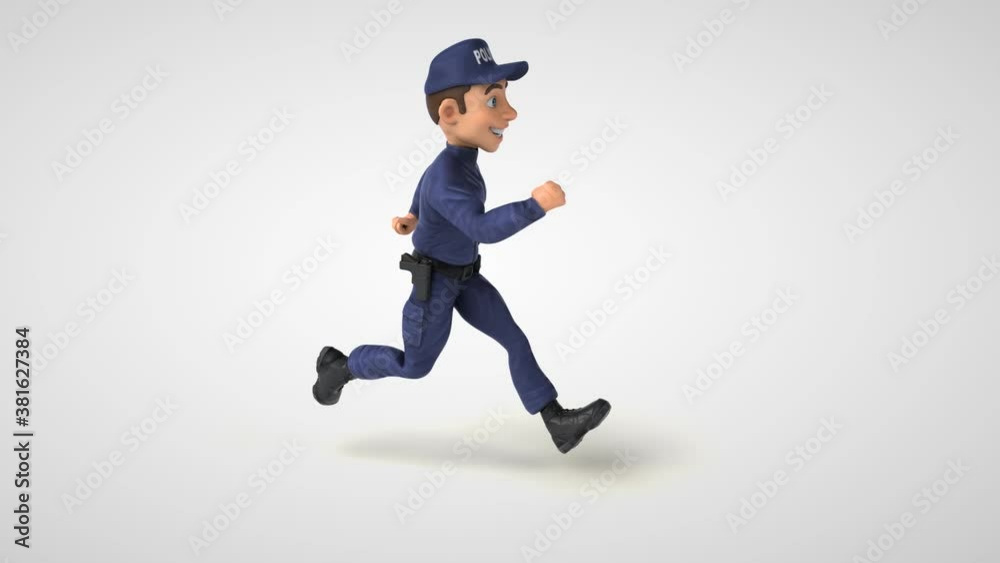 Fun 3D cartoon police officer Fun 3D cartoon police officer