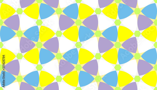 A geometric seamless flower pattern