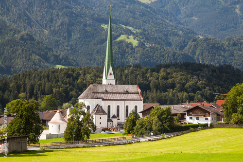 Parish church of,Wiesing in the Inntal valley, Tyrol, Austria, Europe photo