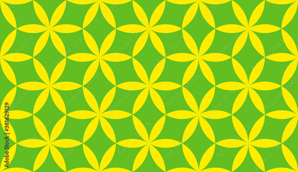 A seamless yellow anemone pattern