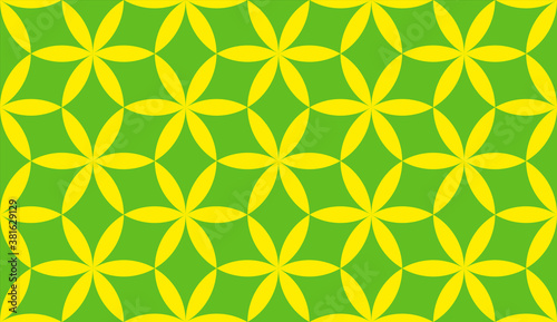A seamless yellow anemone pattern