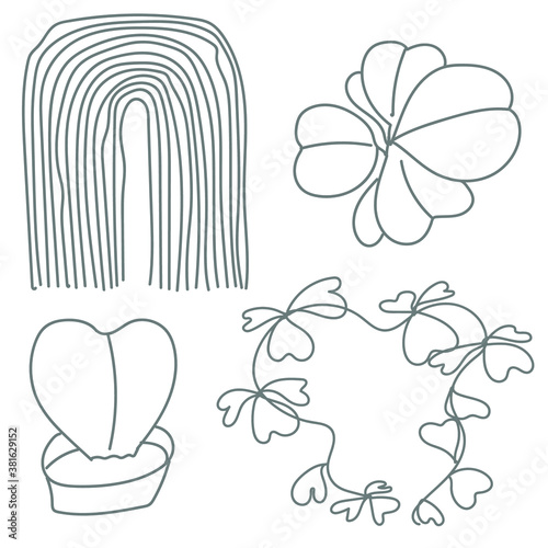 Abstract handmade graphic elements. Set. Vector for decoration, invitations, posters, card, fabric.