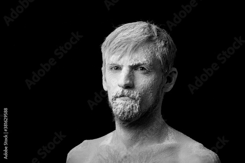 portrait of a guy in white powder