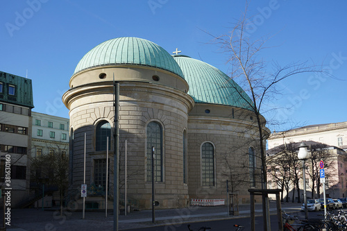 Berlin, Germany_22, February 2019_Winter View of St. Hedwig's Cathedral.