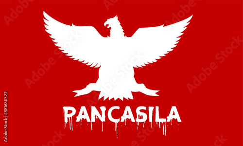 Indonesian Holiday Pancasila Day Illustration. Translation: October 01st, The Teks wrote with the Indonesian Language with translation: Happy Pancasila day.