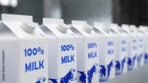 Produktion Automatisierung in Molkerei bei Milch Verarbeitung photo