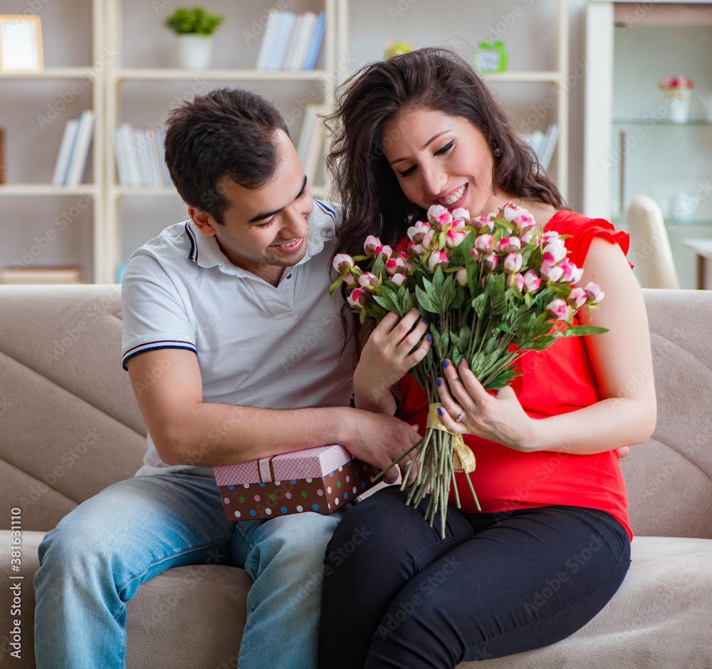 The young couple family expecting a baby The young couple family expecting a baby