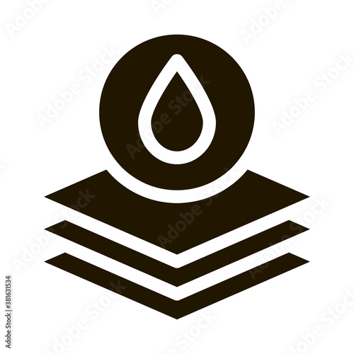 Absorbent Layers glyph icon vector. Absorbent Layers Sign. isolated symbol illustration