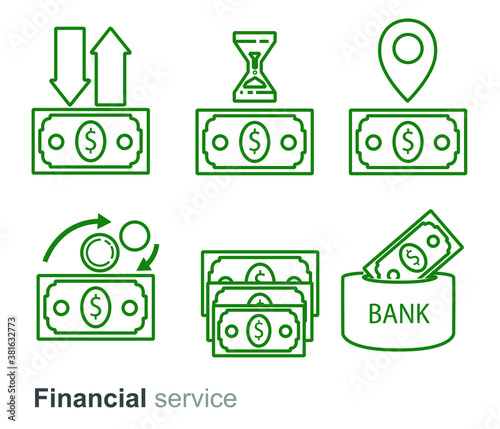 Business solution, Finance Insurance Service, currency exchange, loan refinance mortgage, fund management, return on investment concepts
