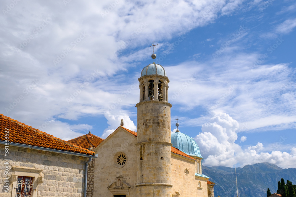 Our Lady of the Rocks islet off the coast of Perast in Bay of Kotor, Montenegro.