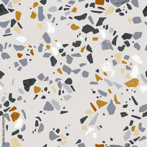 Canvas-taulu Terrazzo vector seamless pattern