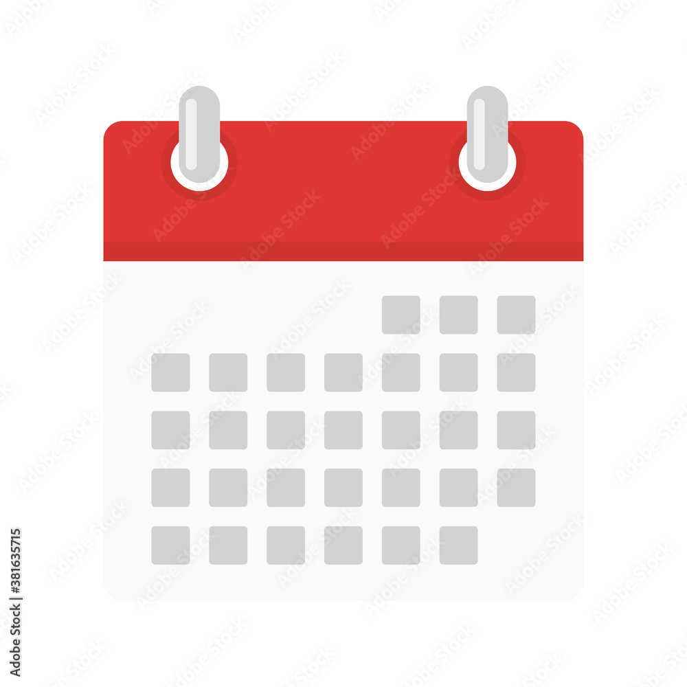 Calendar icon isolated on white background Calendar icon isolated on white background