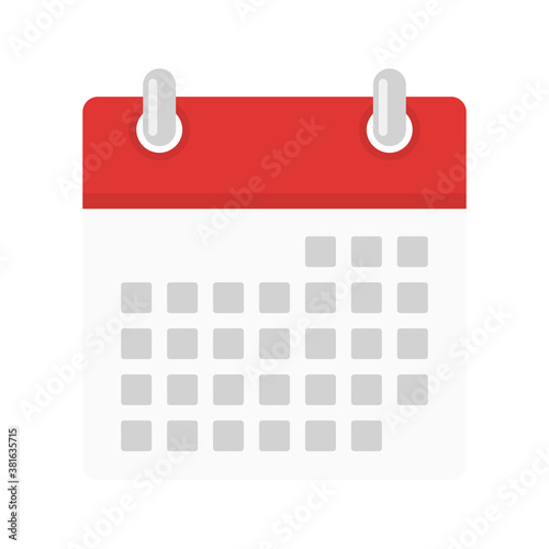 Calendar icon isolated on white background