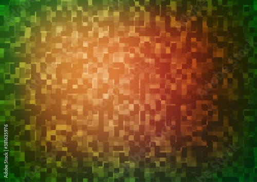 Light Green  Red vector pattern in square style.