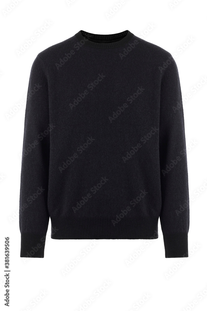 Blank black sweater. Front view Blank black sweater. Front view