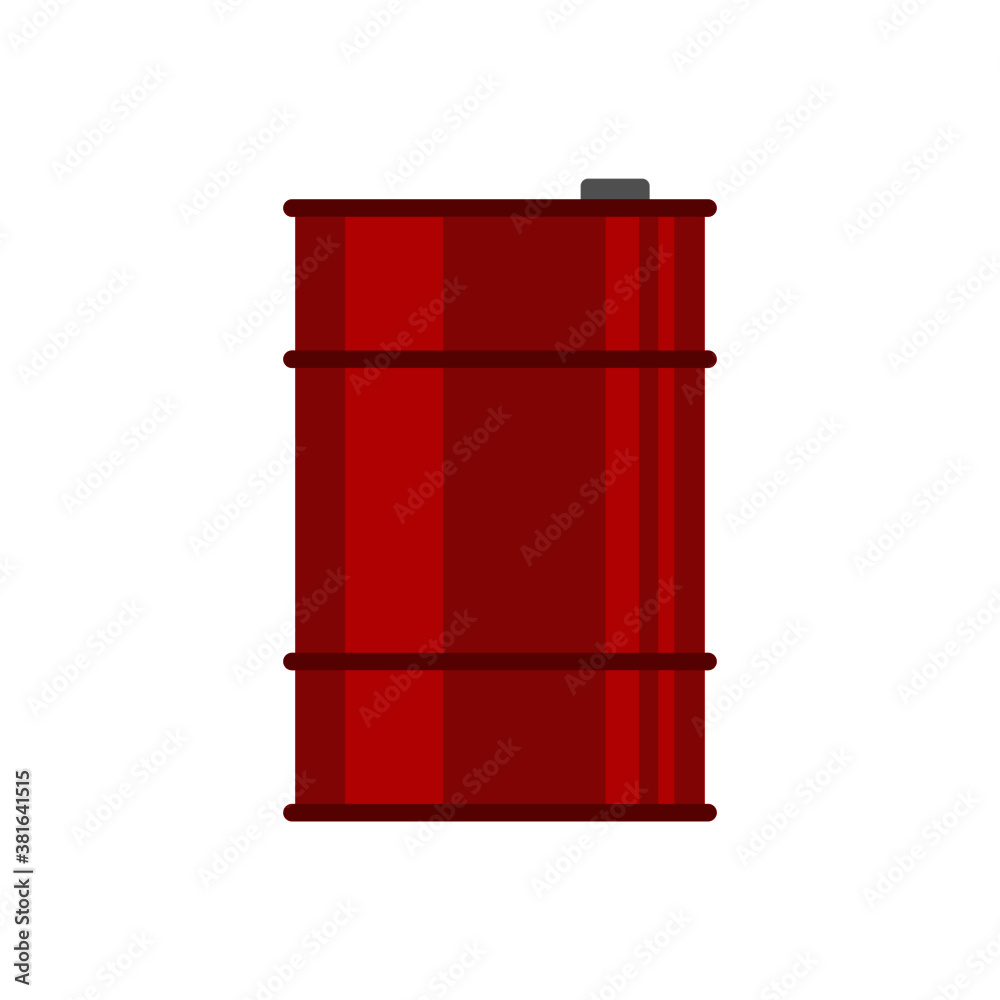 Red oil barrel on white background Red oil barrel on white background