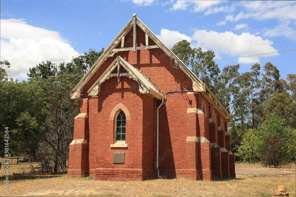 The historic Queen Victoria Memorial Uniting Church (built 1901) in Bonnie Doon, Victoria, Australia. The historic Queen Victoria Memorial Uniting Church (built 1901) in Bonnie Doon, Victoria, Australia.