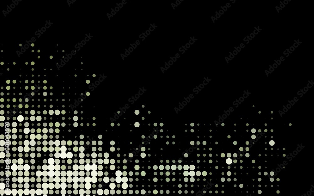 Dark Black vector background with bubbles. Glitter abstract illustration with blurred drops of rain. Design for business adverts.