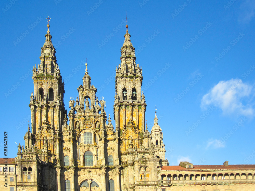Cathedral in Santiago de Compostela (in Spanish Catedral de Santiago de Compostela) Northern Spain Galicia 