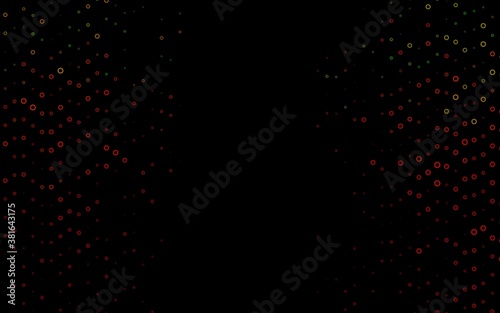 Light Green, Red vector texture with disks. Modern abstract illustration with colorful water drops. Template for your brand book.