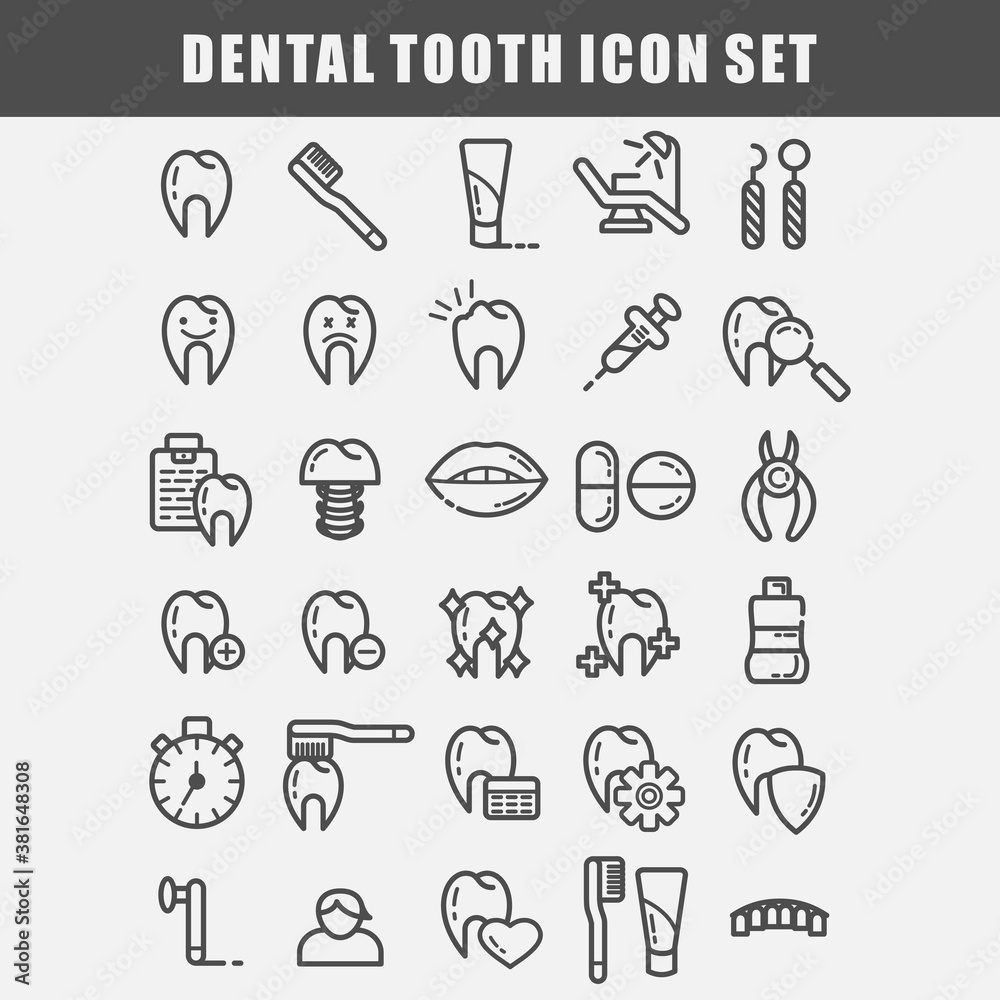 dental icon set dental icon set