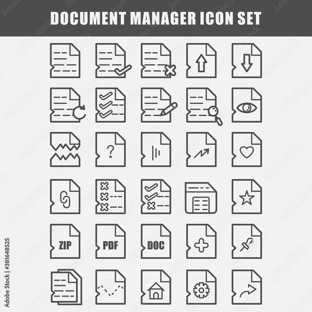 document manager icon set document manager icon set
