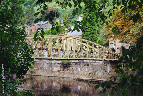 Jubilee Bridge, Matlock Bath, Derbyshire, UK photo