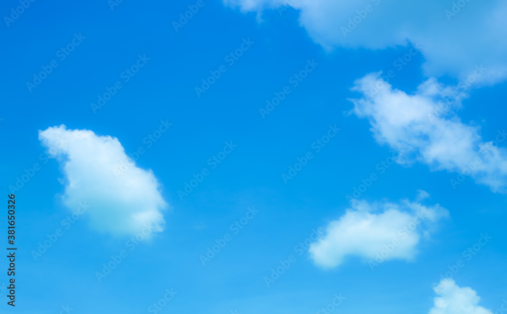 Fototapeta premium blue sky with beautiful natural white clouds 