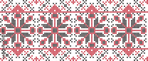 embroidered Ukrainian national pattern crossembroidered cross ukrainian slavic national pattern on transparent background
