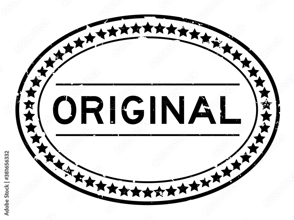 Grunge black original word oval rubber seal stamp on white background Grunge black original word oval rubber seal stamp on white background