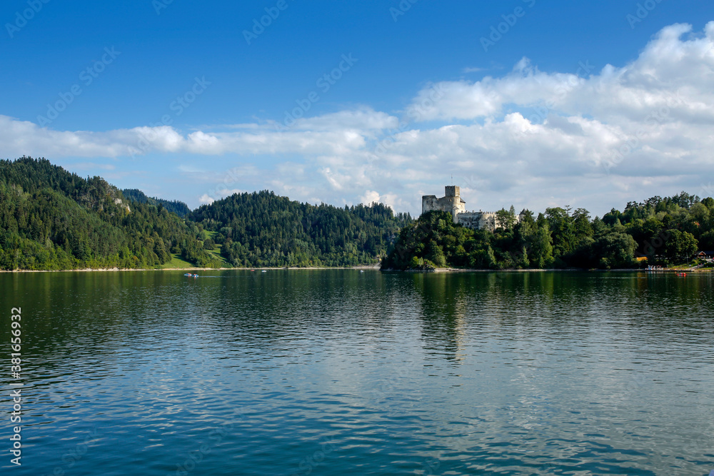 beautiful calm waters of the Czorsztyn Lake and Niedzica Castle, Poland beautiful calm waters of the Czorsztyn Lake and Niedzica Castle, Poland
