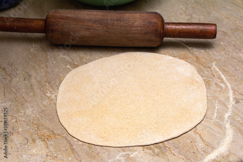 Close shot of an uncooked  Asian Bread