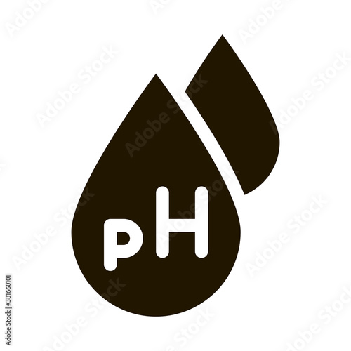Neutral Ph Drop glyph icon vector. Neutral Ph Drop Sign. isolated symbol illustration