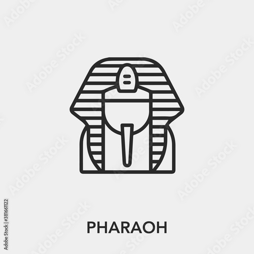 pharaoh icon vector. Linear style sign for mobile concept and web design. pharaoh symbol illustration. Pixel vector graphics - Vector.	