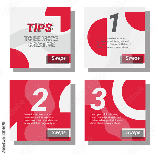 social media tips post templates. vector design