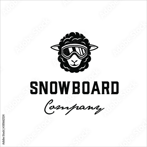 Black sheep wear ski goggles