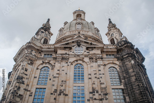 Old church in Dresden in spring