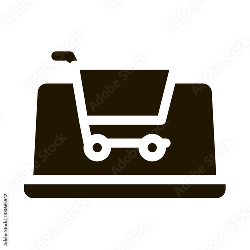 Internet Shopping glyph icon vector. Internet Shopping Sign. isolated symbol illustration