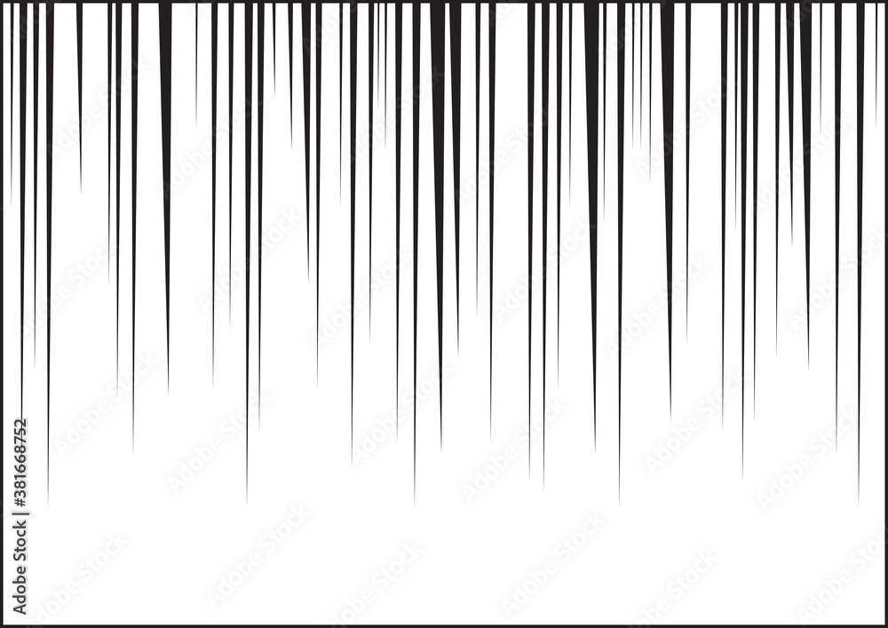 Comic lines pattern, motion effect modern poster, geometric style, template background. Vector illustration