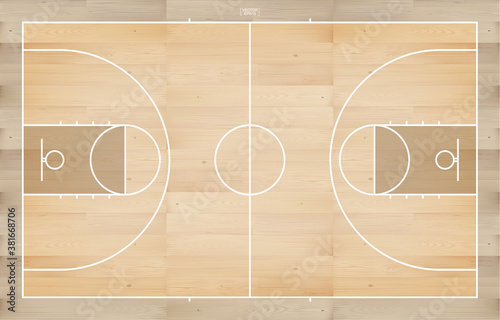Basketball court background. Basketball field. Vector.