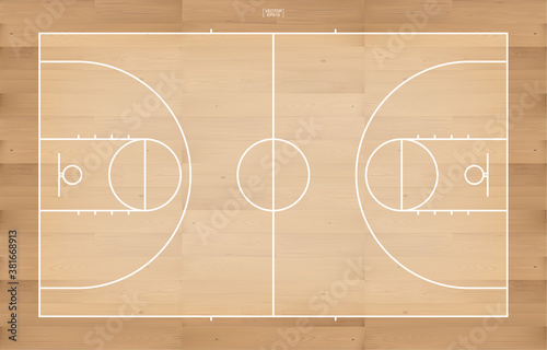 Basketball court background. Basketball field. Vector.