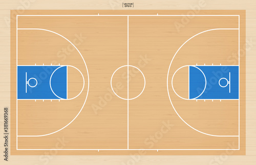 Basketball court background. Basketball field. Vector.