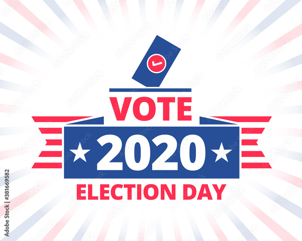 2020 United States presidential election vector background concept
