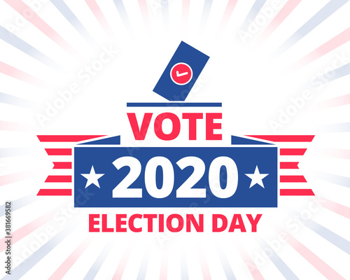 2020 United States presidential election vector background concept