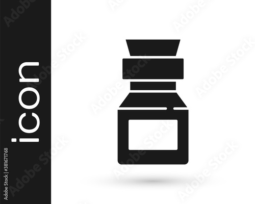 Poison in bottle icon isolated on white background. Bottle of poison or poisonous chemical toxin. Vector.