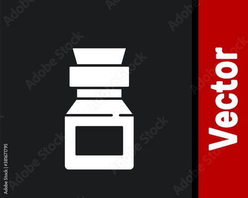 Poison in bottle icon isolated on white background. Bottle of poison or poisonous chemical toxin. Vector.